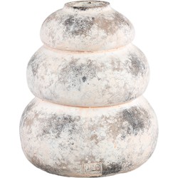 PTMD Bulby Pink cement layered bulb pot round M