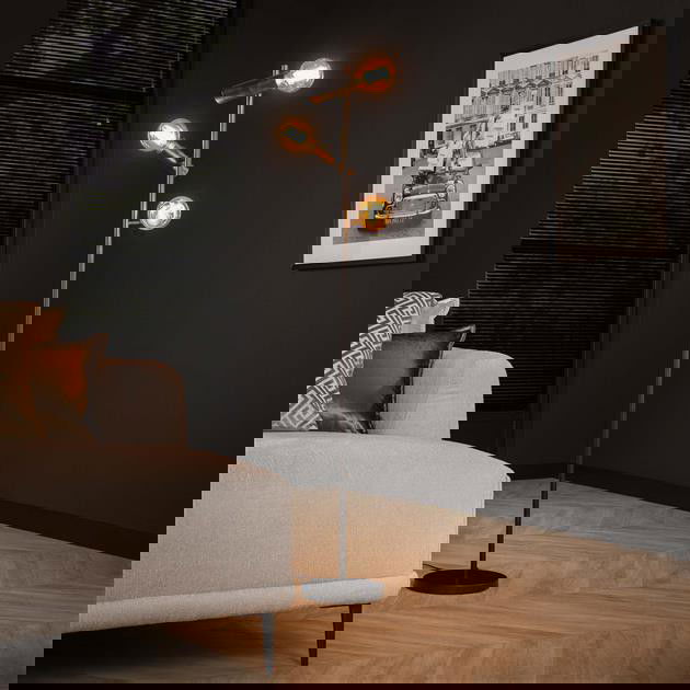 Hoyz - Vloerlamp 3L Point - Donkergrijs - 