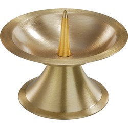 Luxe metalen kaarsenhouder goud voor stompkaarsen van 5-6 cm - kaars kandelaars