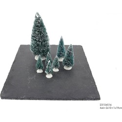 5 stuks - Mini 7 kerstboompjes 6/10/19 cm