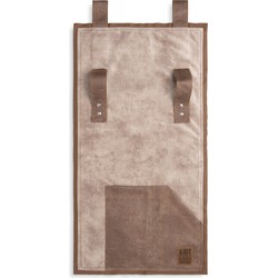 Knit Factory Dax Pocket - Wandkleed - Armleuning Organizer - Opbergzak voor bank - Beige - 100x50 cm