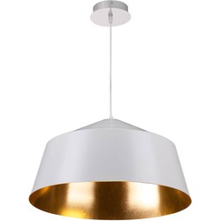 Vintage hanglamp zwart, wit met goud of zilver 56cm Ø