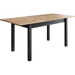 Meubella - Eetkamertafel Quincy - Eiken - 186 cm - Uitschuifbaar