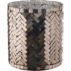 PTMD Aleksi Copper glass mosaic stormlight round L
