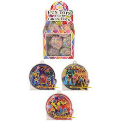 108 stuks - Uitdeelcadeautjes - Flipperspel - Model: Super Helden - In Traktatiebox - Uitdeel Traktatie voor kinderen - Jongens