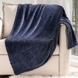 Cozy Bliss Luxury Milky Pluche Plaid Marine blauw 150 x 200 cm