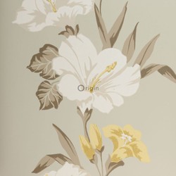 Origin Wallcoverings behang hibiscus motief ijsblauw - 52 cm x 10,05 m - 307139