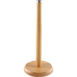 Bamboe houten keukenrolhouder rond 14 x 32 cm - Keukenrolhouders