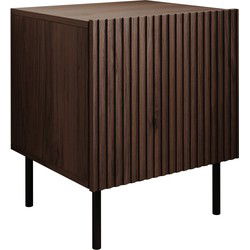 Meubella - Nachtkastje Tartagal - Donkerbruin eiken - 45 cm - Set van 2