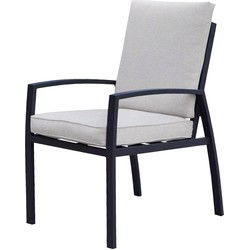Vasano dining fauteuil - carbon black - desert sand