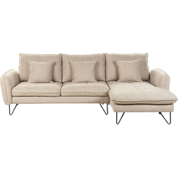 SERSAN - Hoekbank - Beige - Linkerzijde - Chenille