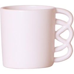 Kolibri Home | Happy Mug bloempot - witte keramieken sierpot - Ø9cm