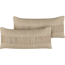 Beliani LUINA - Sierkussen-Beige-Jute