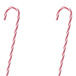 2x Kerstboomhangers zuurstokken 13 cm - Kersthangers