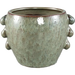 PTMD Bloempot Alienor - 23x19x16 cm - Keramiek - Groen