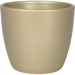 Floran Plantenpot - parel goud - keramiek - D12xH9.7 cm - Plantenpotten