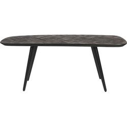 Bankje Donkerbruin - Recycled Teakhout - 118x37x45cm