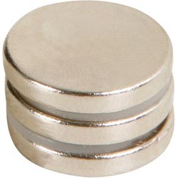 Magneet dia. 18 x 3mm 3 stuks