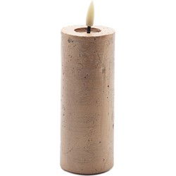 Mansion atmosphere led kaars metallic champagne  12,5x5cm