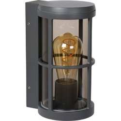Cilindervormig wandlamp buiten E27 IP54 antraciet