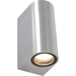 Moderne Buitenlamp - Steinhauer - Glas - Modern - GU10 - L: 7cm - Voor Buiten - Woonkamer - Eetkamer - Zilver
