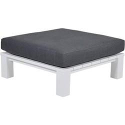 Cube lounge tafel 100x100xH30 cm mat white reflex black - Garden Impressions