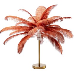 Kare Tafellamp Feather Palm Rusty Red  60cm