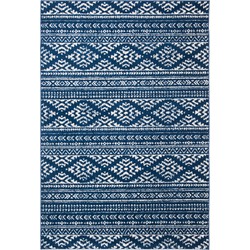 Safavieh Boho Chic Indoor Woven Area Rug, Tulum Collection, TUL272, in Navy & Ivory, 122 X 183 cm