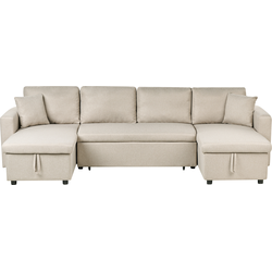 Beliani SOMMEN - Hoekbank-Beige-Polyester