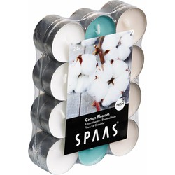 Spaas waxinelichtjes - 24x - Cotton Blossom - 4,5 branduren - geurkaarsen