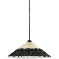 Light & Living - Hanglamp PLEATED - Ø60x23cm - Zwart