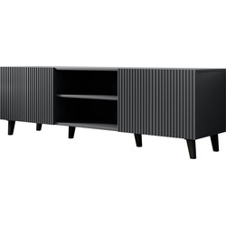 Meubella - TV-Meubel Vintar - Antraciet - 150 cm