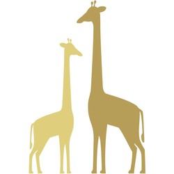 ESTAhome fotobehang giraffen okergeel - 1,5 x 2,79 m - 158925