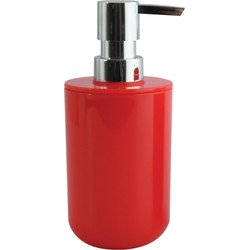 MSV Zeeppompje/dispenser Porto - PS kunststof - rood - 7 x 16 cm - 260 ml - Zeeppompjes