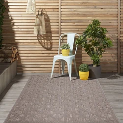 Caprenia Buitenkleed Bruin vloerkleed - Indoor & Outdoor - 150 X 150 Vierkant CM