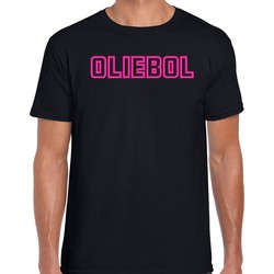 Bellatio Decorations Fout kersttrui t-shirt voor heren - oliebol - roze - oliebollen - nieuwjaar L - kerst t-shirts