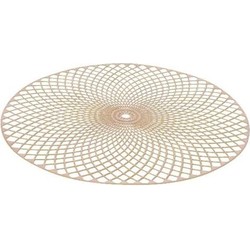 1x ronde onderleggers/placemats goud 38 cm - Placemats