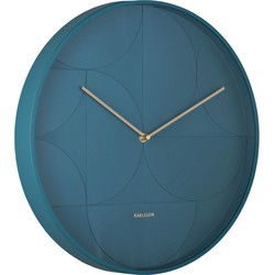 Wandklok Echelon Circular - Blauw - Ø40cm