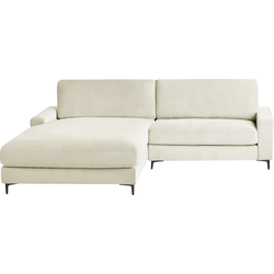 Beliani MALOY - Hoekbank-Wit-Chenille