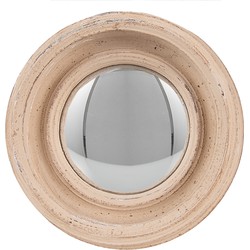 Clayre & Eef Spiegel  Ø 16 cm Beige Kunststof Rond Grote Spiegel