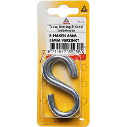 S-haak 6x51mm verz 2st