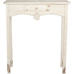 Clayre & Eef Sidetable Wit Hout