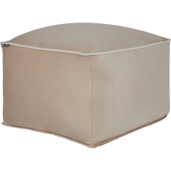 Beliani DAREYN - Poef-Beige-Fluweel