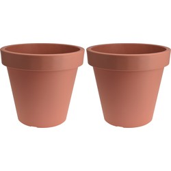 2x stuks plantenpotten/bloempotten terracotta 35 cm - Plantenpotten