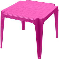 Sunnydays Kindertafel - roze - kunststof - buiten/binnen - L56 x B51 x H44 cm - Bijzettafels - Bijzettafels