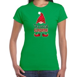 Bellatio Decorations fout kersttrui t-shirt dames - Schattigste gnoom - groen - Kerst kabouter XL - kerst t-shirts