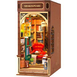 Robotime Book Nook Shakespeare's Bookstore DIY Modelbouw Knutselen
