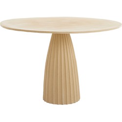 Light&living Eettafel Ø120x78 cm VEGLIA mat zand+licht bruin gespikkeld