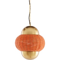 Light & Living - Hanglamp Ø33x38 cm CETARA kralen oranje+brons
