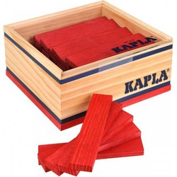 Kapla Kapla houten bouwplankjes 40 rood